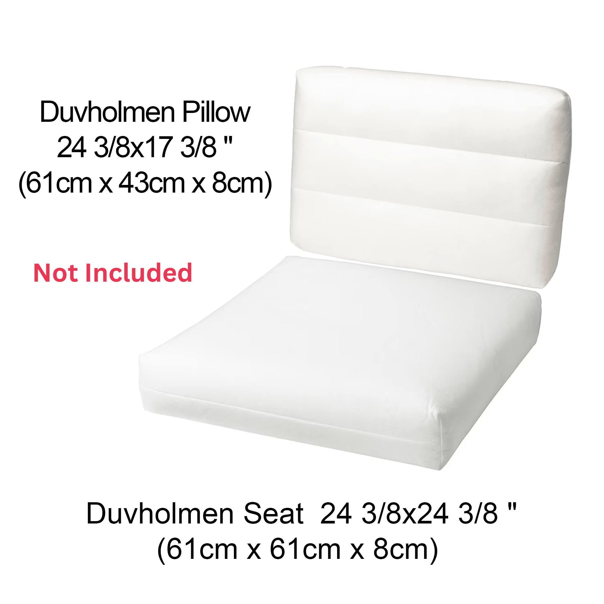 Rockin Cushions IKEA Outdoor Slipcovers 8-PIECE DELUXE BUNDLE Outdoor Cushion Covers and Chair Pads – Compatible with IKEA Duvholmen, Chic Black and White Cabana Stripe
